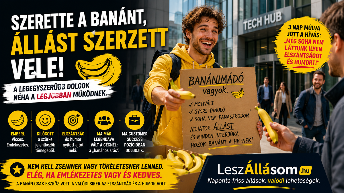 Szerette a banánt, állást szerzett vele